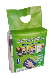 Chiffons couleurs mélangées 1kg coton